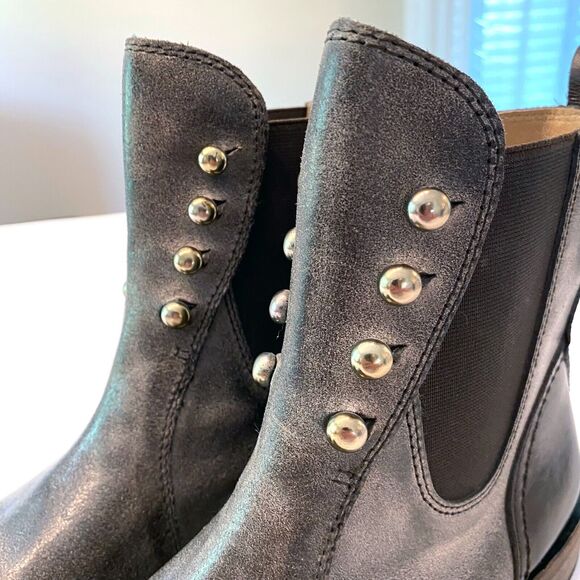 Lucchese Women's Spirit Gray Brandy Calf‎ Short Riding Western Boots Size 7.5 M - Picture 5 of 13